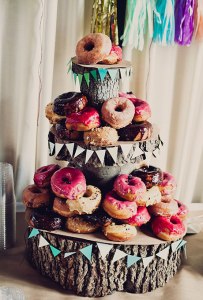 donut cake modern bride